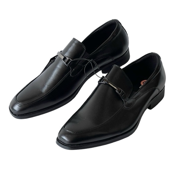 Van Heusen Men's Black Leather Oxford Comfort Loafer Tate Slip On Shoes, Sz 10 - Picture 1 of 5